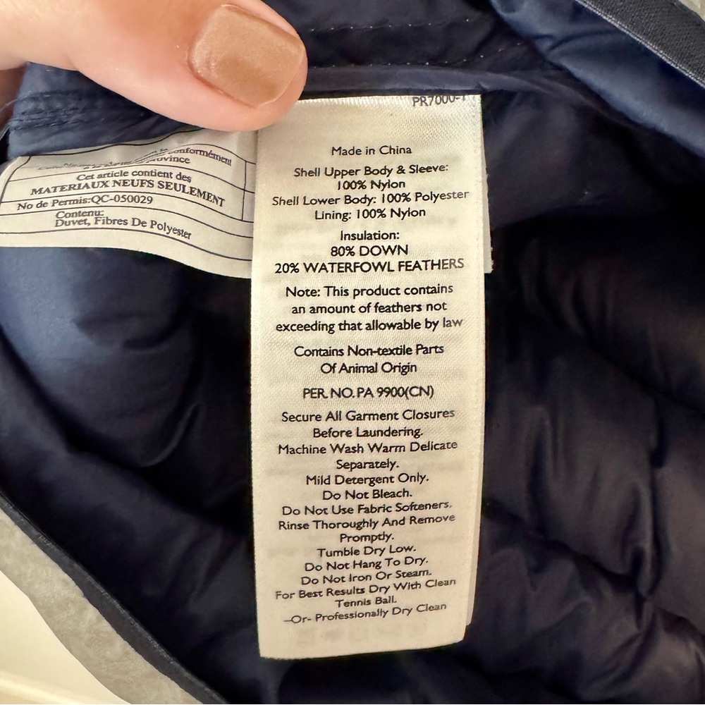Eddie Bauer | Women's Puffer Pullover Jacket, Navy & Grey, Size 2XLT - EUC - Picture 5 of 5